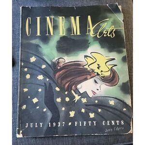HOLLYWOOD COLLECTIBLE/ CINEMA ARTS MAGAZINE/ 1937/ JOAN CRAWFORD COVER BY JARO F